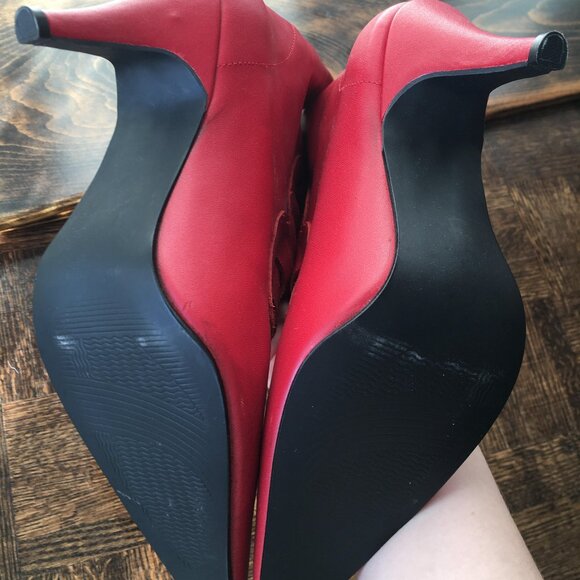 Witchy Red Leather Ankle Winklepickers (size 37 fits 6/6.5) - Picture 3 of 3
